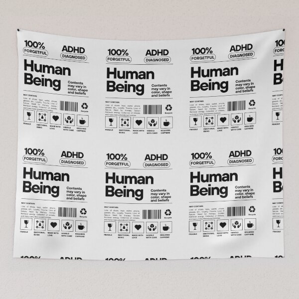 Item preview, ADHD Human Label designed and sold by ReeReeDesigns.
