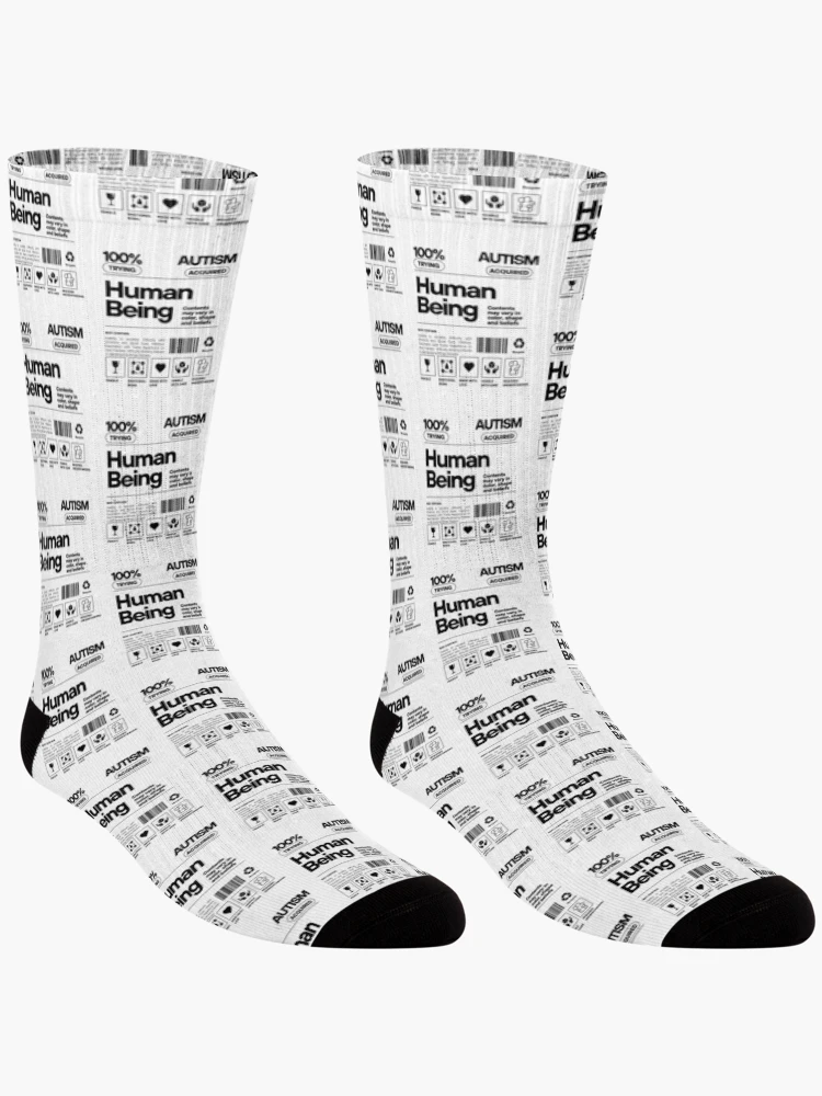 Thumbnail 3 of 5, Socks, Autism Human Label designed and sold by ReeReeDesigns.