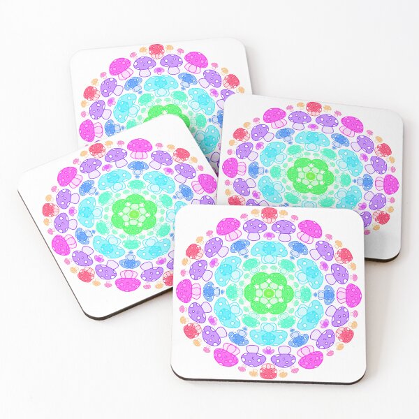 Item preview, Cursed Kaleidoscope - Transparent Rainbow Mushrooms designed and sold by FinapplePudding.