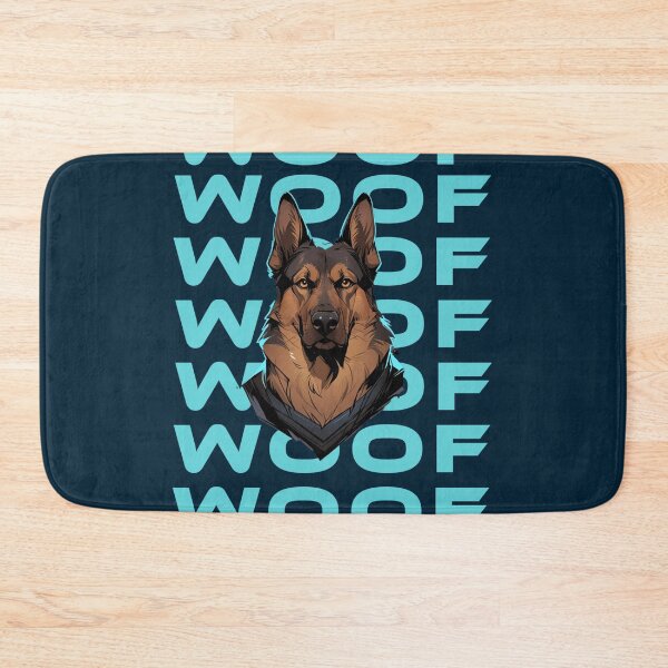 Item preview, WOOF German Shepherd dog gif designed and sold by La Loca.