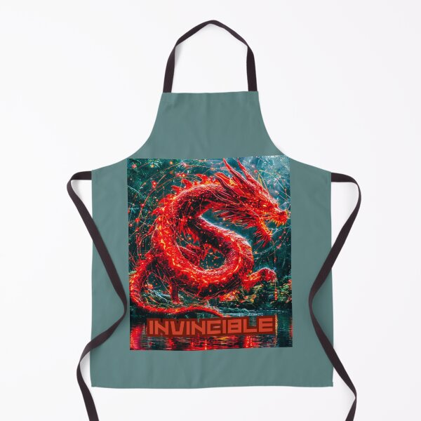 Item preview, Invincible Red Fire Dragon: Futuristic Neon Print designed and sold by MelissaMelovich.