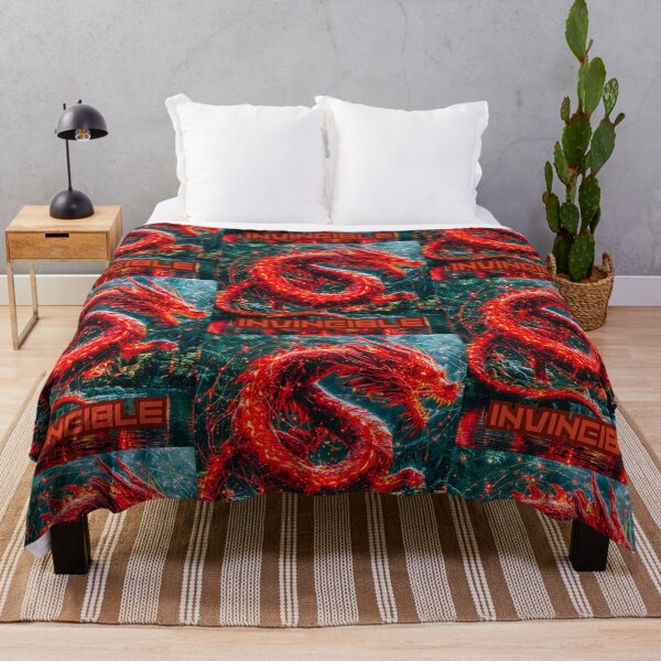 Item preview, Invincible Red Fire Dragon: Futuristic Neon Print designed and sold by MelissaMelovich.