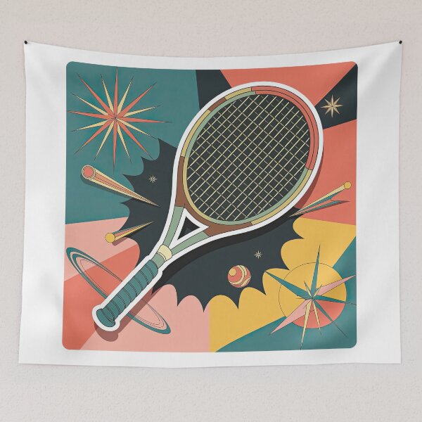 Item preview, Sticker T-Shirt Design Trending: Tennis Racket designed and sold by ForeverPrintsOK.