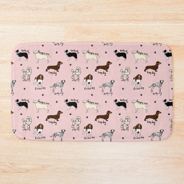 Item preview, Dog pattern - baby pink designed and sold by skunkandpumpkin.