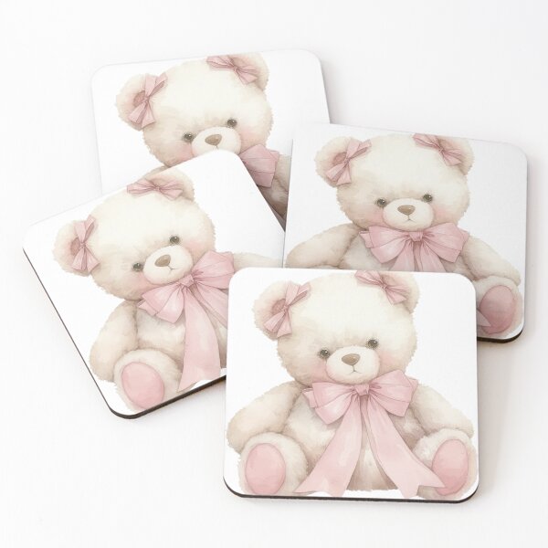 Item preview, Coquette Pink Bow Teddy Bear Sticker designed and sold by olivialontini.