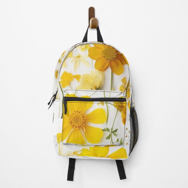 Item preview, Dried Yellow flowers collage on white for late summer or autumn designed and sold by EmeraldeaArt.
