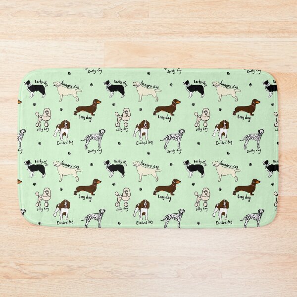 Item preview, Dog pattern - mint green  designed and sold by skunkandpumpkin.