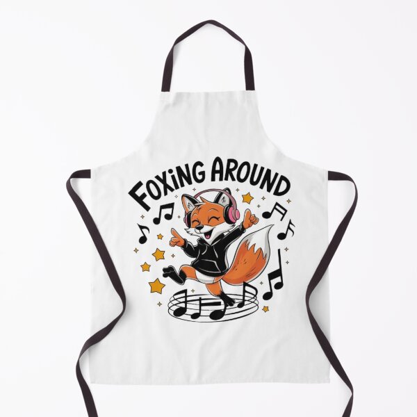 Item preview, Joyful Dancing Fox with Headphones and Music Notes designed and sold by Petpixy.