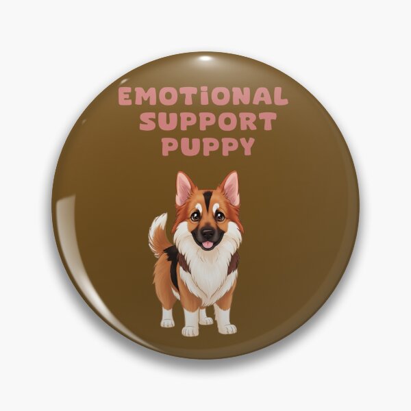 Item preview, Emotional support German Shepherd dog puppy adorable animal illustration designed and sold by La Loca.