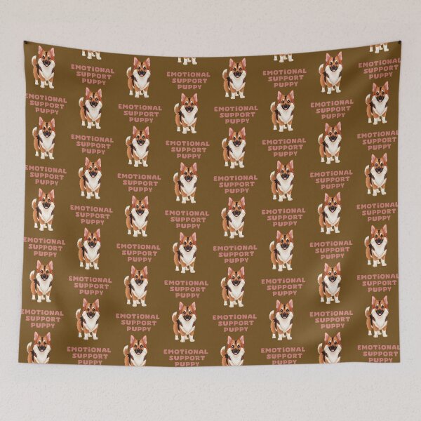 Item preview, Emotional support German Shepherd dog puppy adorable animal illustration designed and sold by La Loca.