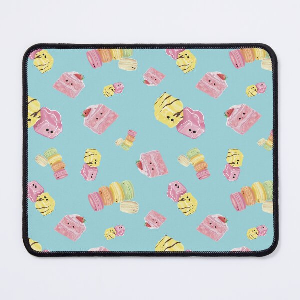 Item preview, Cute Cakes Pattern - French Fancies, Macaron, Pink Strawberry Cake designed and sold by Glittery-Amber.