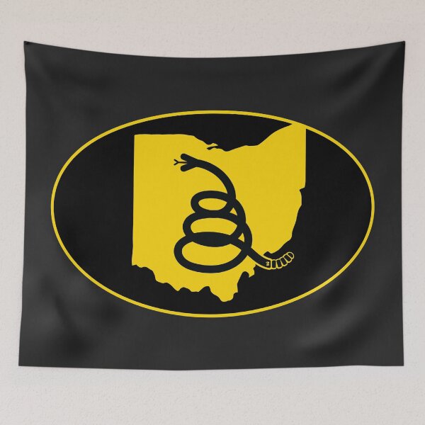 Item preview, OHIO - Freedom Is The Superpower - Modern Gadsden Snake Flag - Dont Tread On Me design designed and sold by pelagio.