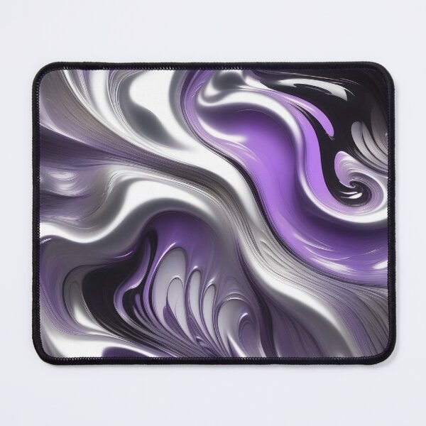 Item preview, Liquid Swirl Abstract Liquid Paint Metallic Look Dusty Lilac Silver Grey designed and sold by Beachy.