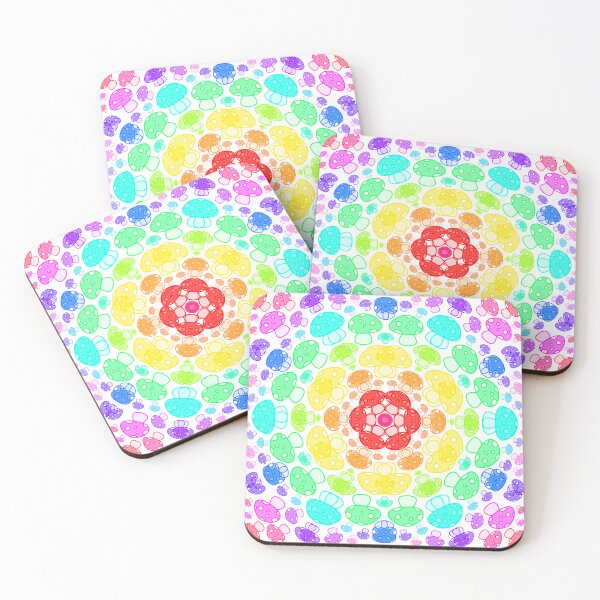 Item preview, Cursed Kaleidoscope - Transparent Rainbow Mushrooms designed and sold by FinapplePudding.