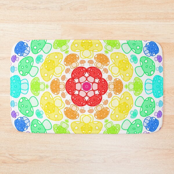 Item preview, Cursed Kaleidoscope - Transparent Rainbow Mushrooms designed and sold by FinapplePudding.