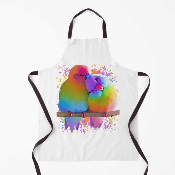 Item preview, two cute colorful vibrant color parrots designed and sold by meh4u2.