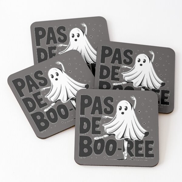Item preview, PAS DE BOO-REE / A BALLET DANCER AS A GHOST / Gift items and personal use / Halloween, Ballet, Spooky, Scary, Funny, Horror, White, Dancer,  Dark, Spirit, Death, Gothic, Movie, Vintage,  Creepy, Art designed and sold by LumDesignArt.