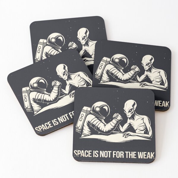 Item preview, Arm wrestling between an astronaut and an alien/"Space is not for the weak" designed and sold by GGZebra.