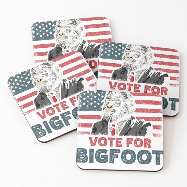 Item preview, Vote for Bigfoot with American Flag designed and sold by Gwynhwyfar.