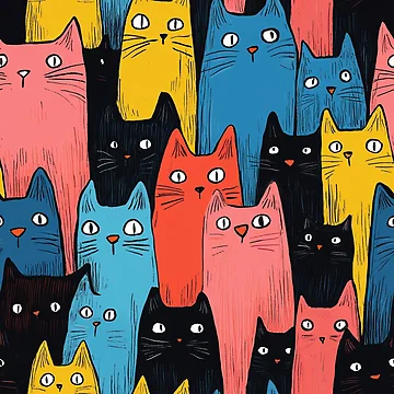 Artwork thumbnail, SOOO Many Cats!! by SlackerThreads