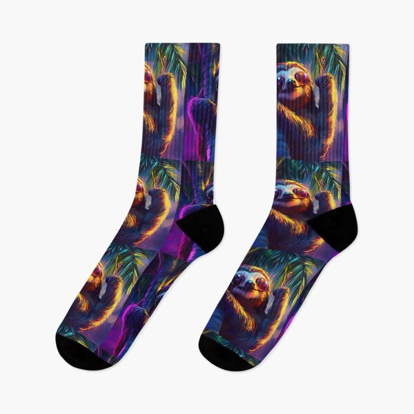 Item preview, Neon Sloth Vibes designed and sold by AI-Only Creations.