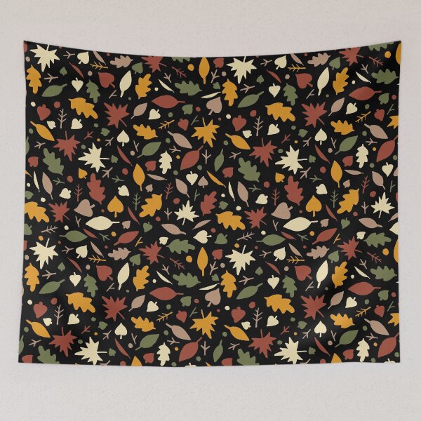 Item preview, Autumn decor - leaves on black background designed and sold by FrenchTouch77.