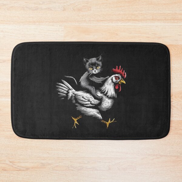 Item preview, Cat Riding Chicken designed and sold by wowwowmeow.