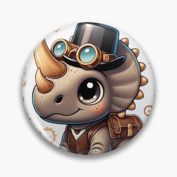 Item preview, Steampunk Ceratopsian designed and sold by Sillytoe.