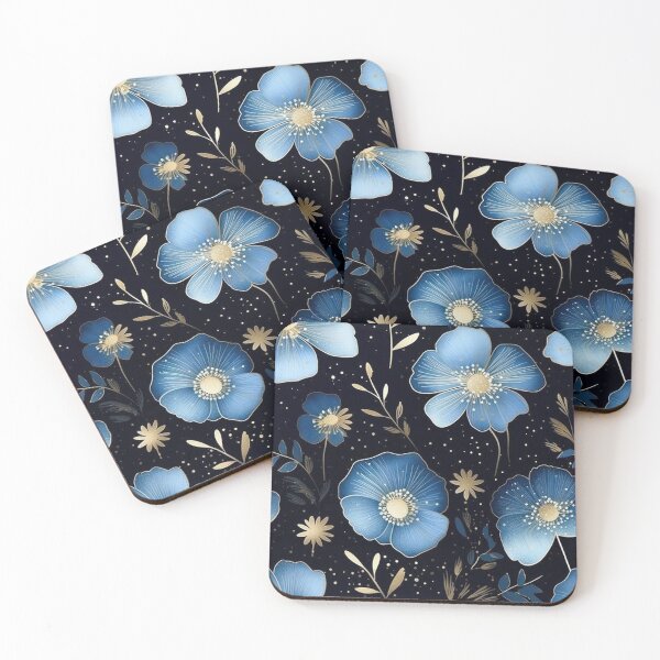 Item preview, Blue flowers designed and sold by Filotecnia.