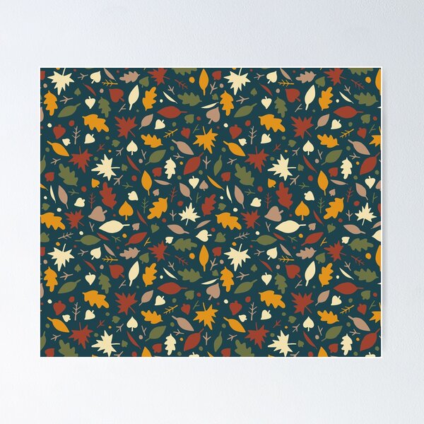 Item preview, Autumn decor - leaves on green background designed and sold by FrenchTouch77.