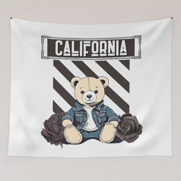 Item preview, California - Cool teddy bear designed and sold by Holy Coast Threads (Formerly ChristianFlower).