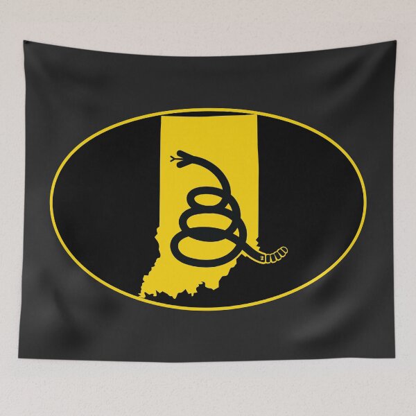 Item preview, INDIANA - Freedom Is The Superpower - Modern Gadsden Snake Flag - Dont Tread On Me design designed and sold by pelagio.
