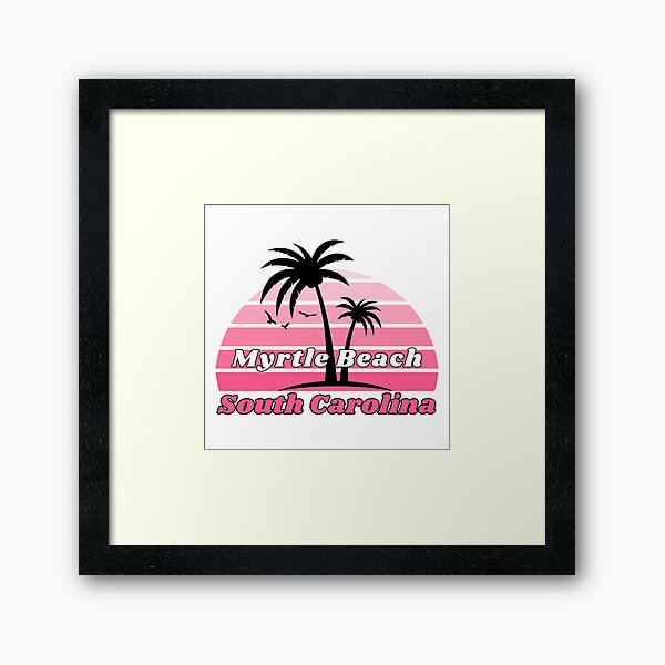 Item preview, Retro Myrtle Beach South Carolina Palm Tree at Sunset designed and sold by karmdaf.