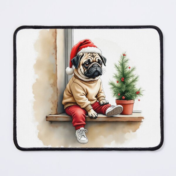 Item preview, christmas pug designed and sold by jkrphoto.