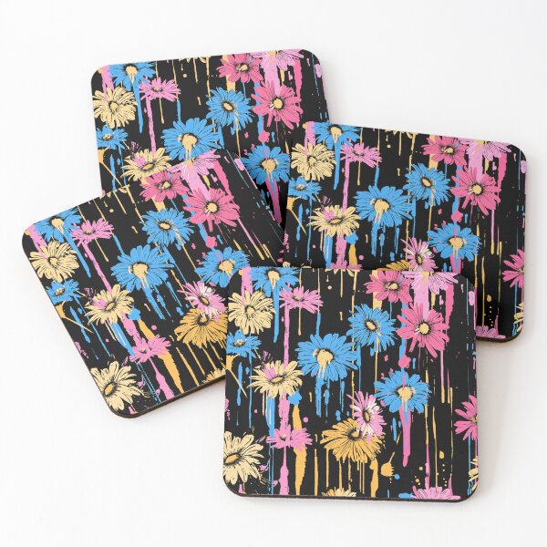 Item preview, Blue Pink Black flowers Texture designed and sold by wonderpix.