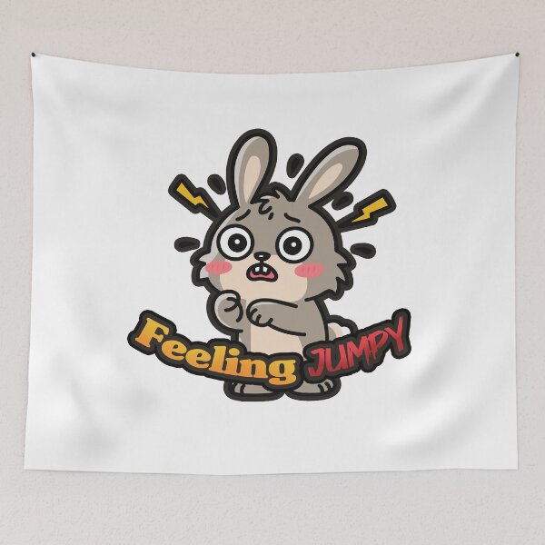 Item preview, Feeling Jumpy Bunny - Bad Nerves designed and sold by SleekVisuals.
