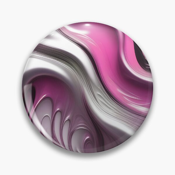 Item preview, Liquid Swirl Abstract Liquid Paint Metallic Look Light Pink Silver Grey designed and sold by Beachy.