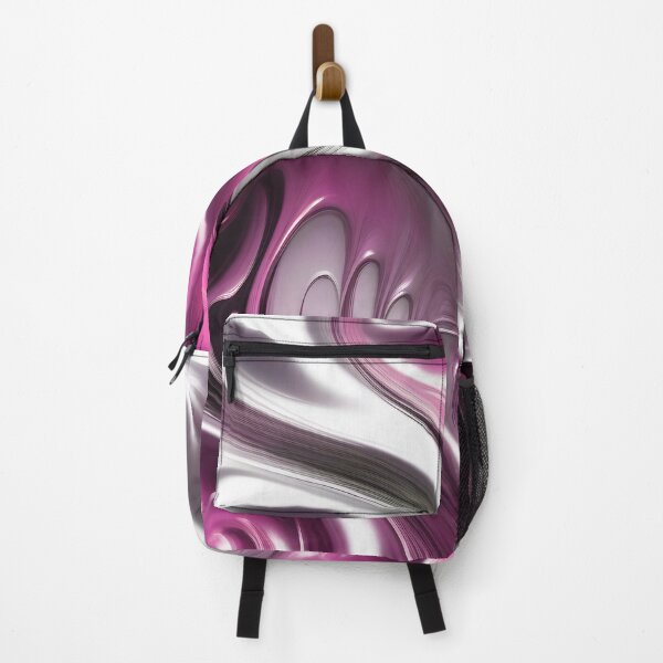 Item preview, Liquid Swirl Abstract Liquid Paint Metallic Look Light Pink Silver Grey designed and sold by Beachy.