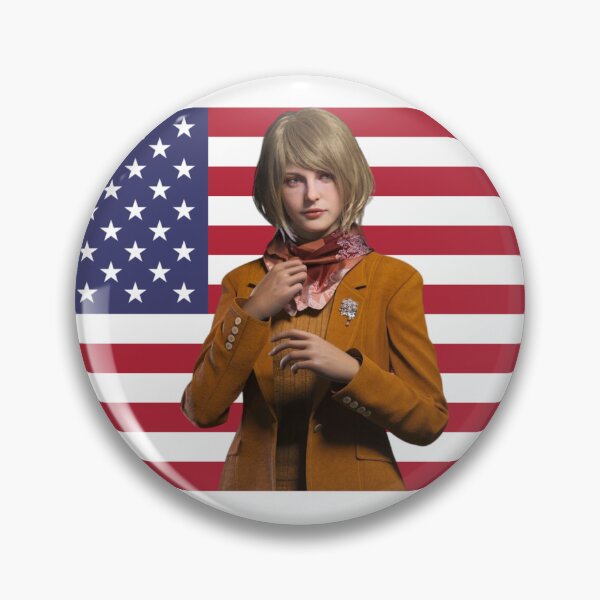Artikelvorschau, Ashley Graham auf der amerikanischen Flagge | Ashley Graham | Ashley Graham als Präsidentin | Resident Evil | Resident Evil 4 | Resident Evil-Aufkleber Sticker entworfen und verkauft von matchaisu.