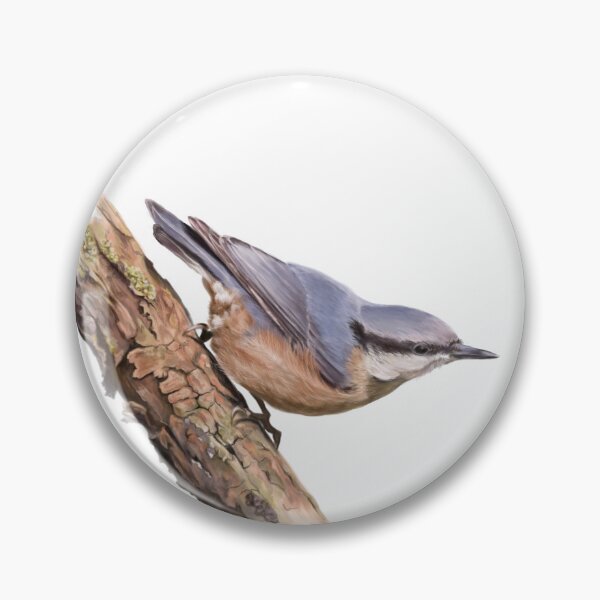 Item preview, Eurasian nuthatch bird designed and sold by illustra-terra.
