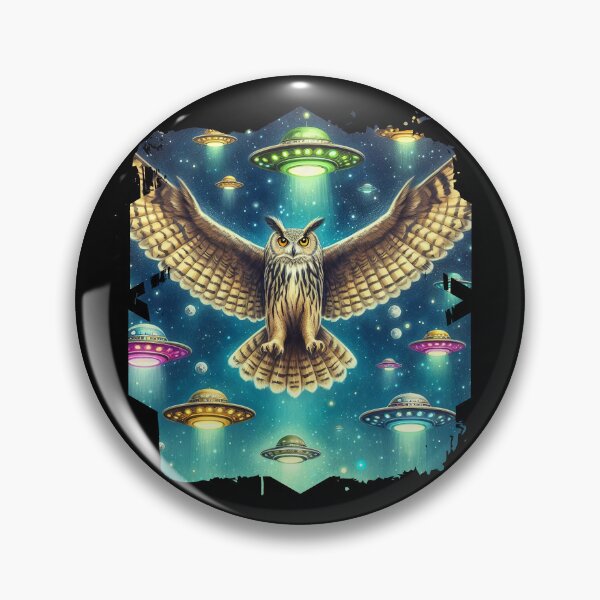 Item preview, Mystical Owl UFO Encounter designed and sold by Nostalgia Busters.