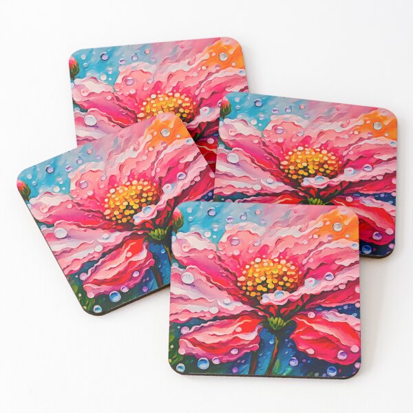 Item preview, Pink Flower With Dew Drops designed and sold by Gabi.Media.