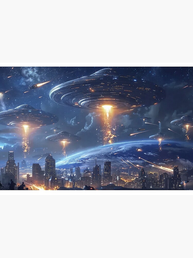 Thumbnail 2 of 2, Jigsaw Puzzle, Rise of the Alien Dawn - Alien Contact designed and sold by eXtraHumans.