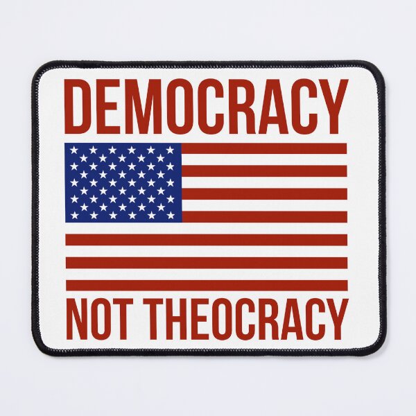 Item preview, Democracy not theocracy designed and sold by Rachel the Artist .