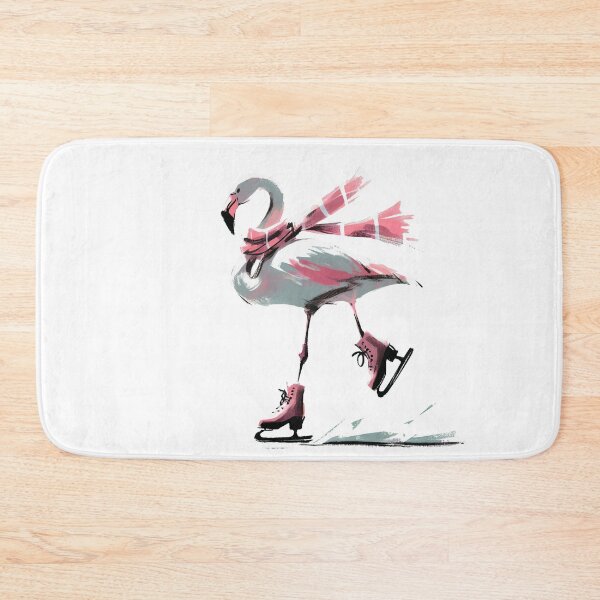 Item preview, Quirky Flamingo on Ice Skates - Fun and Playful Design designed and sold by Slick-Waffles.