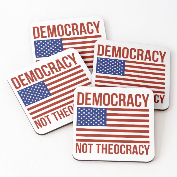 Item preview, Democracy not theocracy  designed and sold by Rachel the Artist .