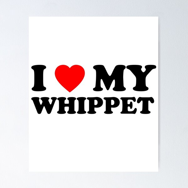 Item preview, I Love My Whippet Heart Dog Gift designed and sold by Guarddogdrive.