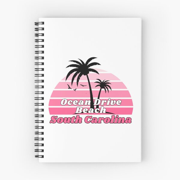 Item preview, Retro Ocean Drive Beach South Carolina Palm Tree at Sunset designed and sold by karmdaf.