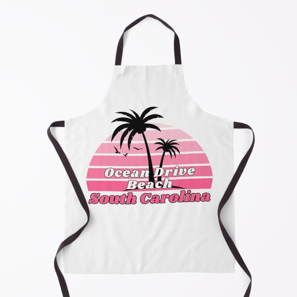 Item preview, Retro Ocean Drive Beach South Carolina Palm Tree at Sunset designed and sold by karmdaf.