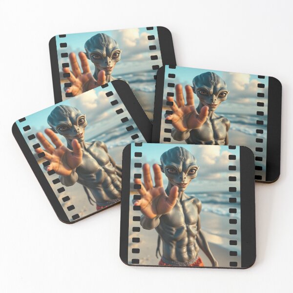 Item preview, Muscular Alien Waving Illustration designed and sold by Hungry-Murphy.